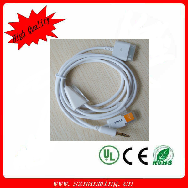 3.5mm Car Aux Audio Micro USB Cable for iPhone (NM-USB-239)