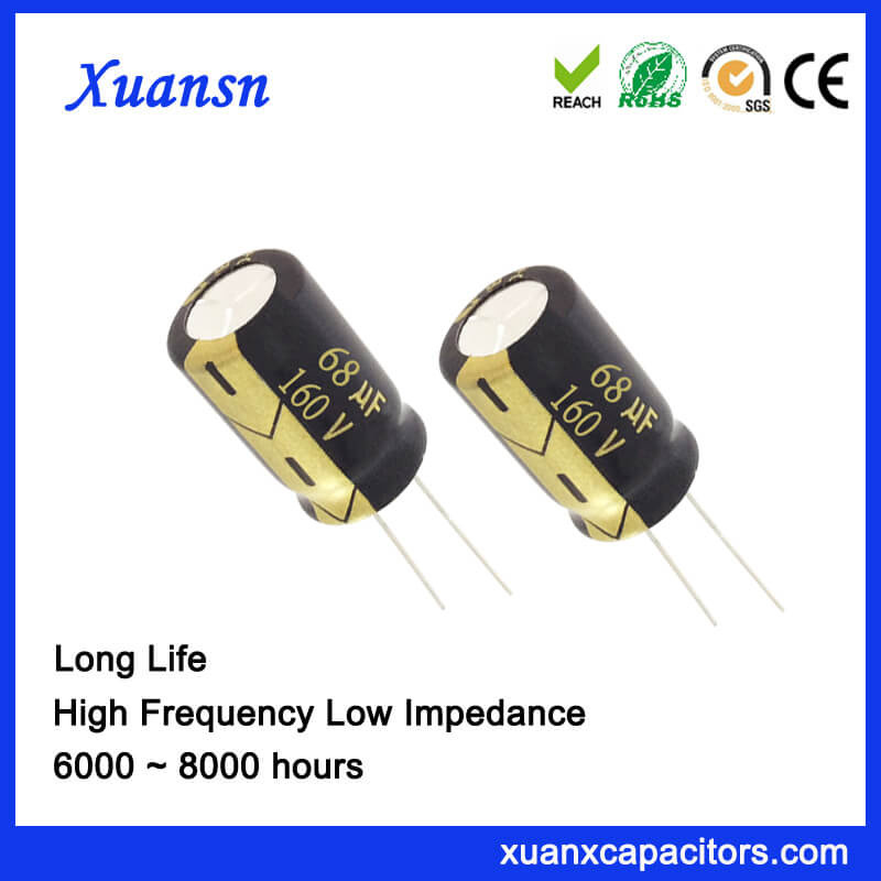 68UF 160V 8000hours Electrolytic Capacitor for LED Drive