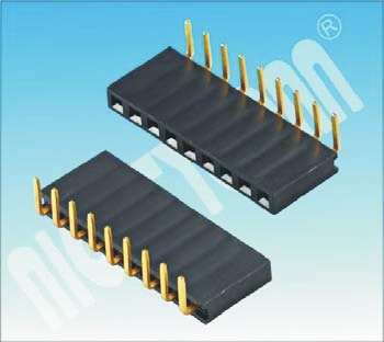 China Factory 90 Degree 2.54 Pitch Female Header Connector Right Angle Female Header