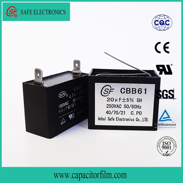 High Quality Cbb61 Capacitor for Fan Use
