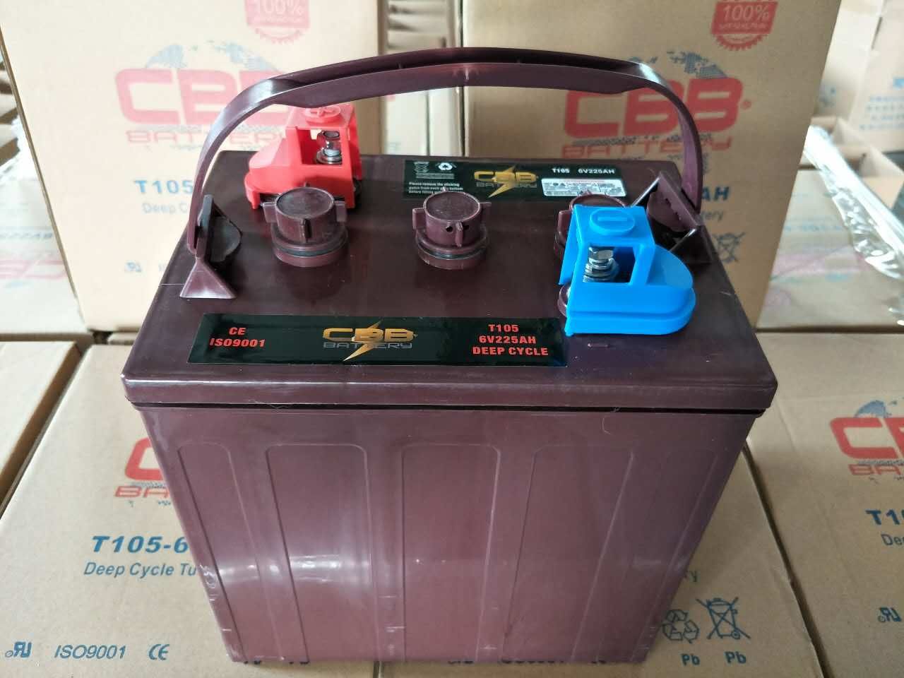 6V 225ah Deep Cycle Flooded Golf Cart Battery for Motive