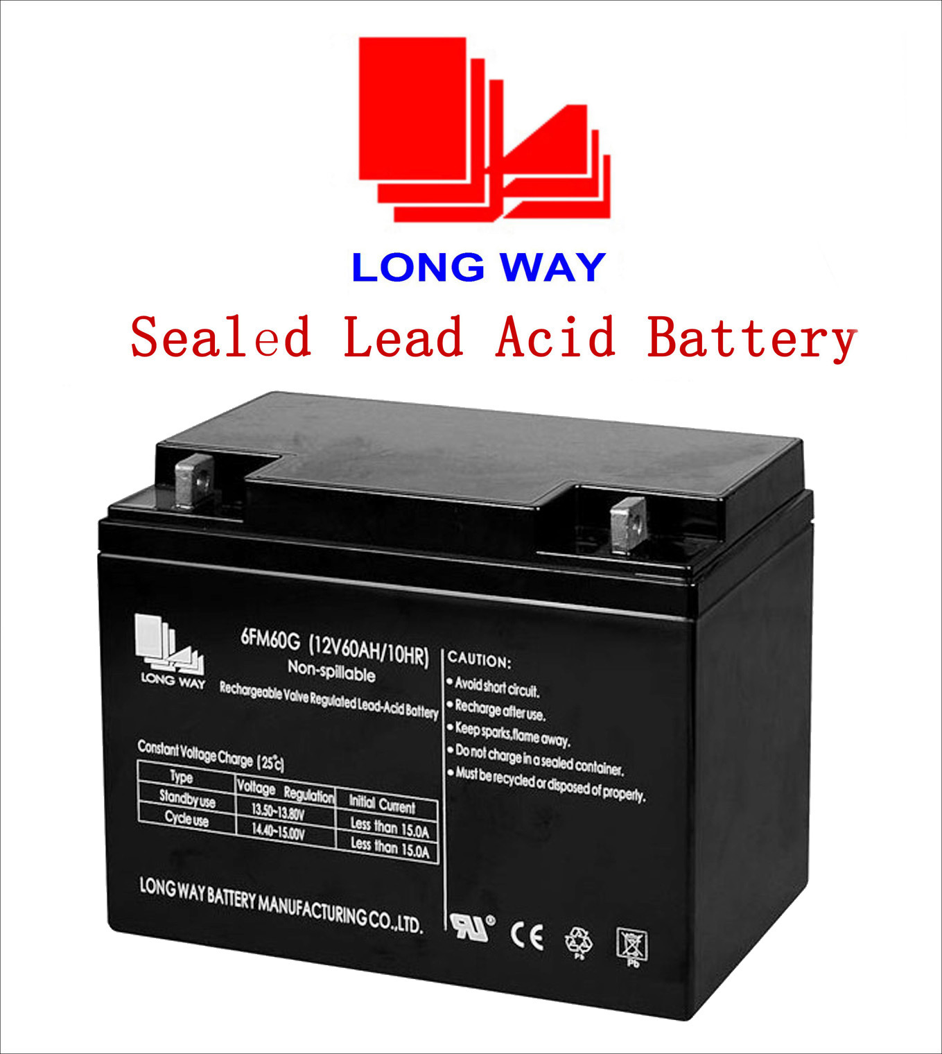 (12V60AH/10HR) Sealed Rechargeable Lead-Acid Battery
