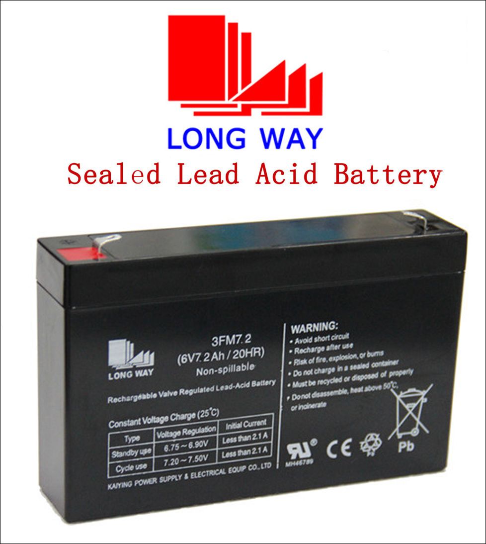 6V7.2ah Rechargeable VRLA Battery for Fire & Security System