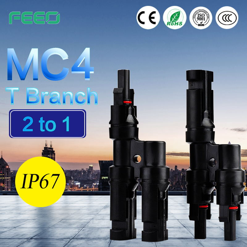 IP67 Solar Electronic Terminal T Type Branch Mc4 Assembly Connector