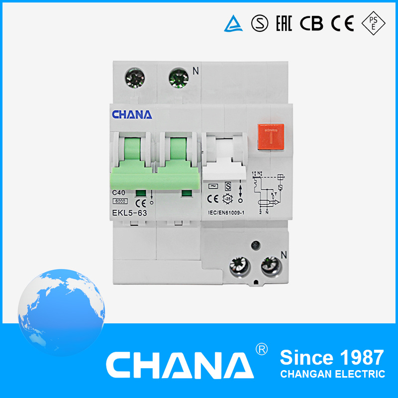 Ek Series RCCB with Overcurrent Protection with IEC61009-1 Certificate RCBO