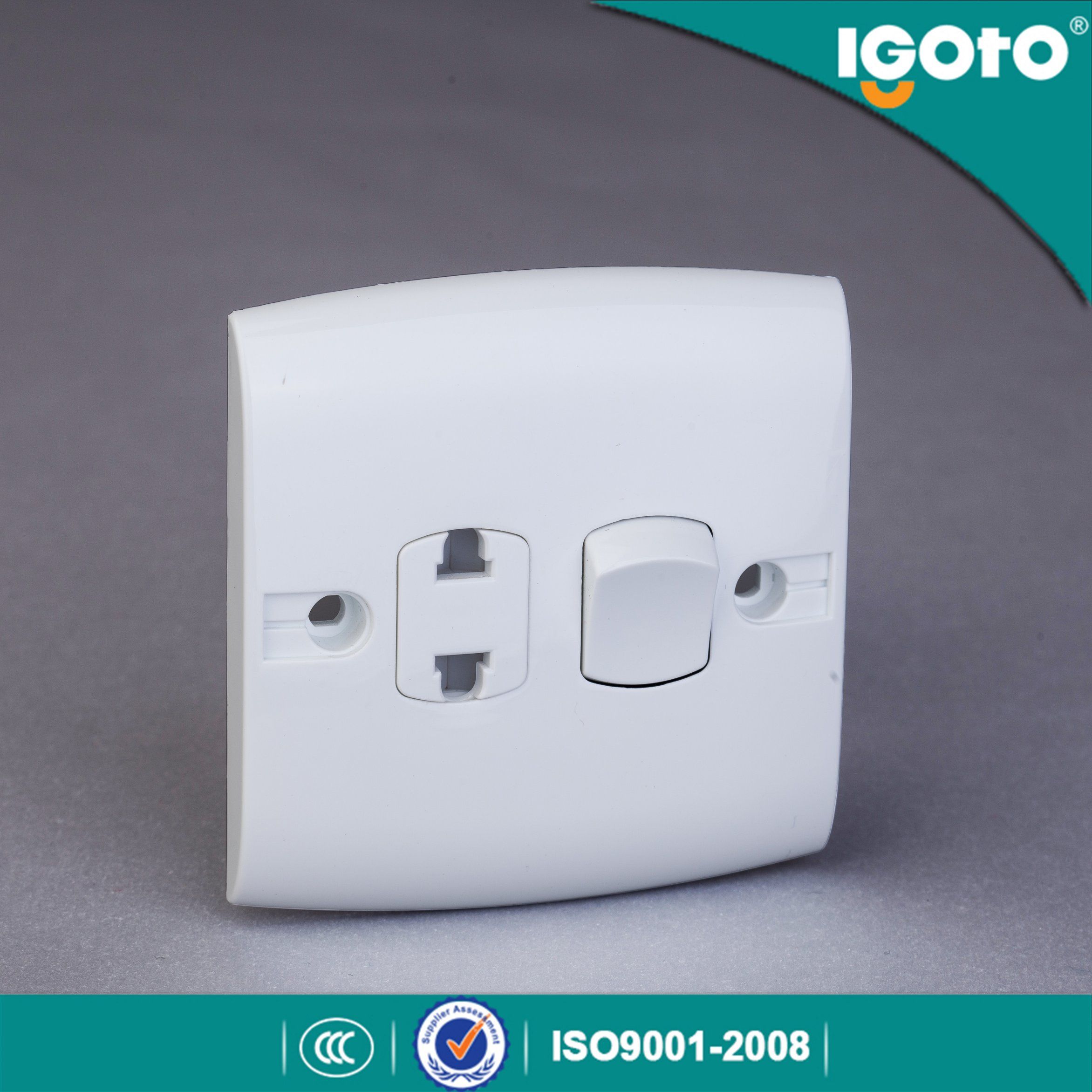 Igoto British Standard E116-1 1 Gang 2 Pin Switch Socket
