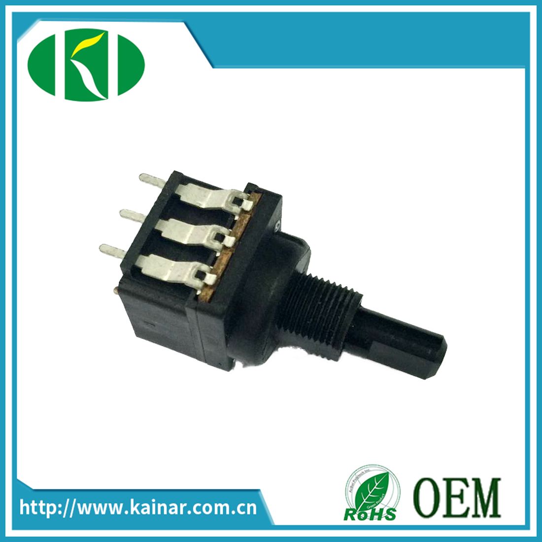 Dimmer Carbon 17mm Rotary Potentiometer with Push Push Switch Wh16bk-1
