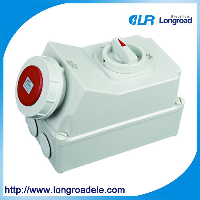 Mechanical Interlocking IP67 5p 63A Industrial Plug and Socket