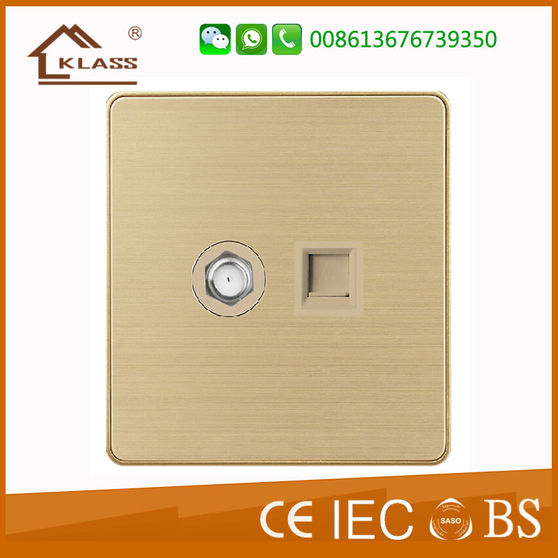 Luxury Aluminum Home Satellite and Tel Socket