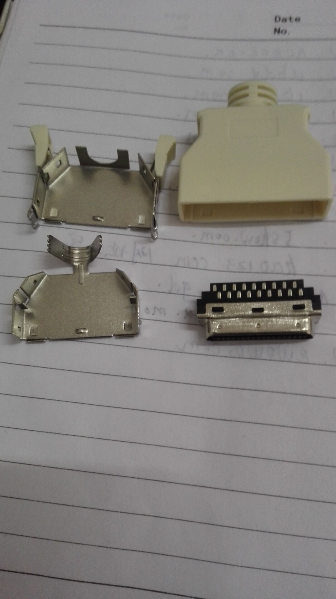 SCSI Solder Connector, with Plastic Hood, Available with 14p, 20p, 26p, 36p, 50p