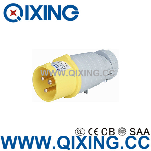 IP44 Yellow 16A 3p 110V Outdoor Plug Socket