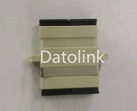 Beige Sc mm, Duplex with Flange Optic Adapter