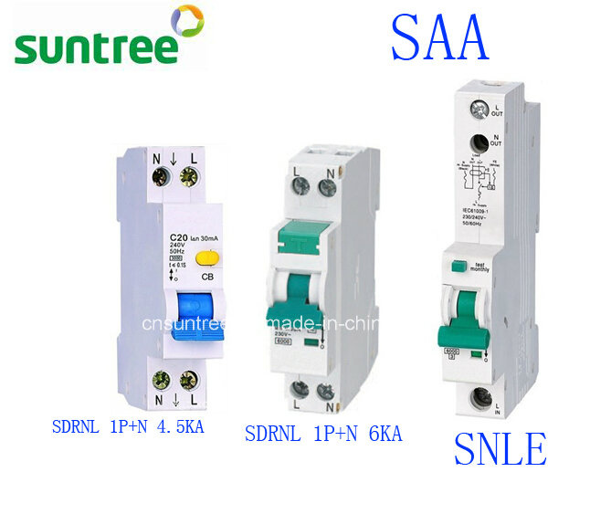 Drnl 1p+N RCD Earth Leakage Circuit Breaker 30mA ELCB 1p+N