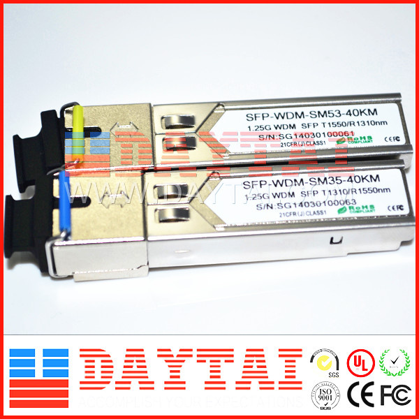40km 1.25g Wdm SFP Module Singlemode Sc Connector