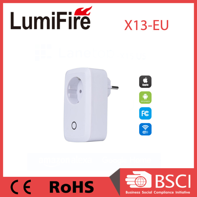 European Standard 2.4G Wireless WiFi Smart Timer Socket