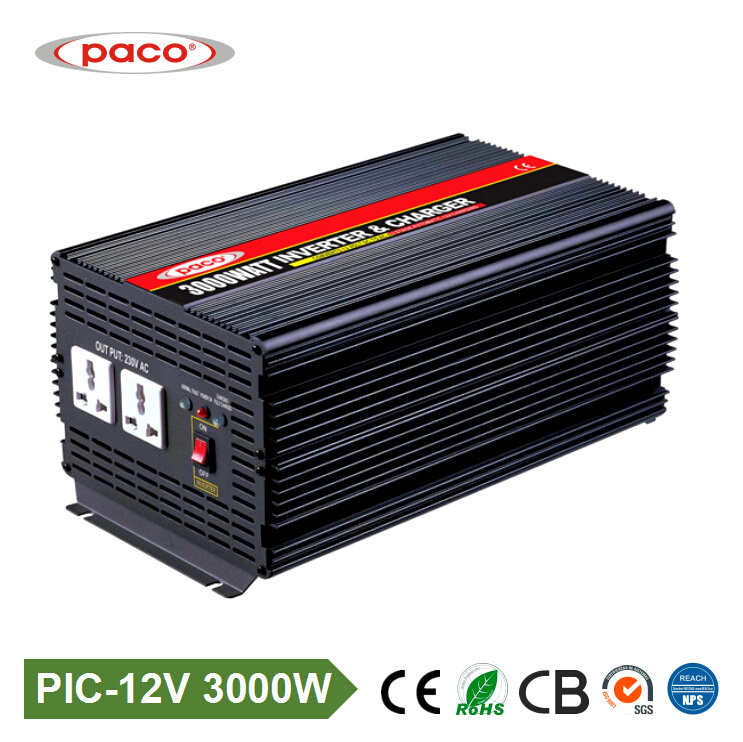 Paco Intelligent Inverter with Charger 12V 3000watt with Automative Fan