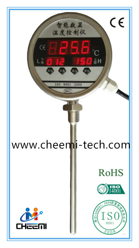 PT100 Digital Tube Display Intelligent Thermometer SS304 Dial Size 100mm