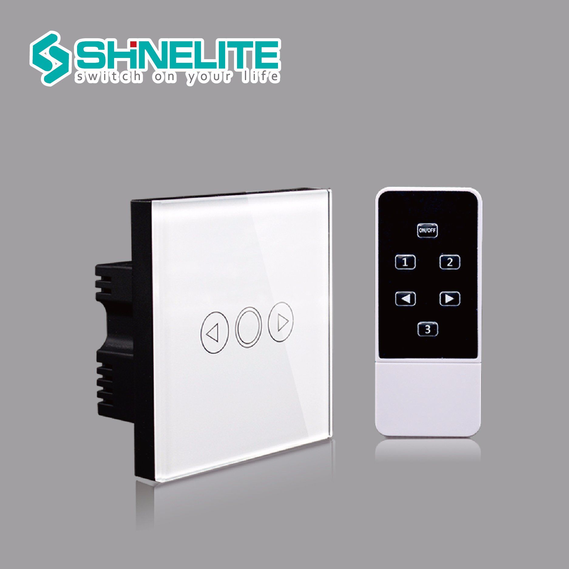 Shinelite Types of Electrical Dimmer Switch with Remote One Gang One Way White Wall Switch