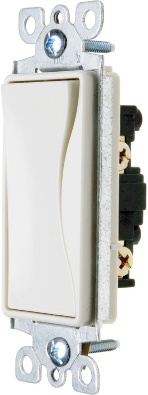 15 a, 120/277V, Decora Rocker Single-Pole AC Quiet Switch, Residential Grade, UL Listing