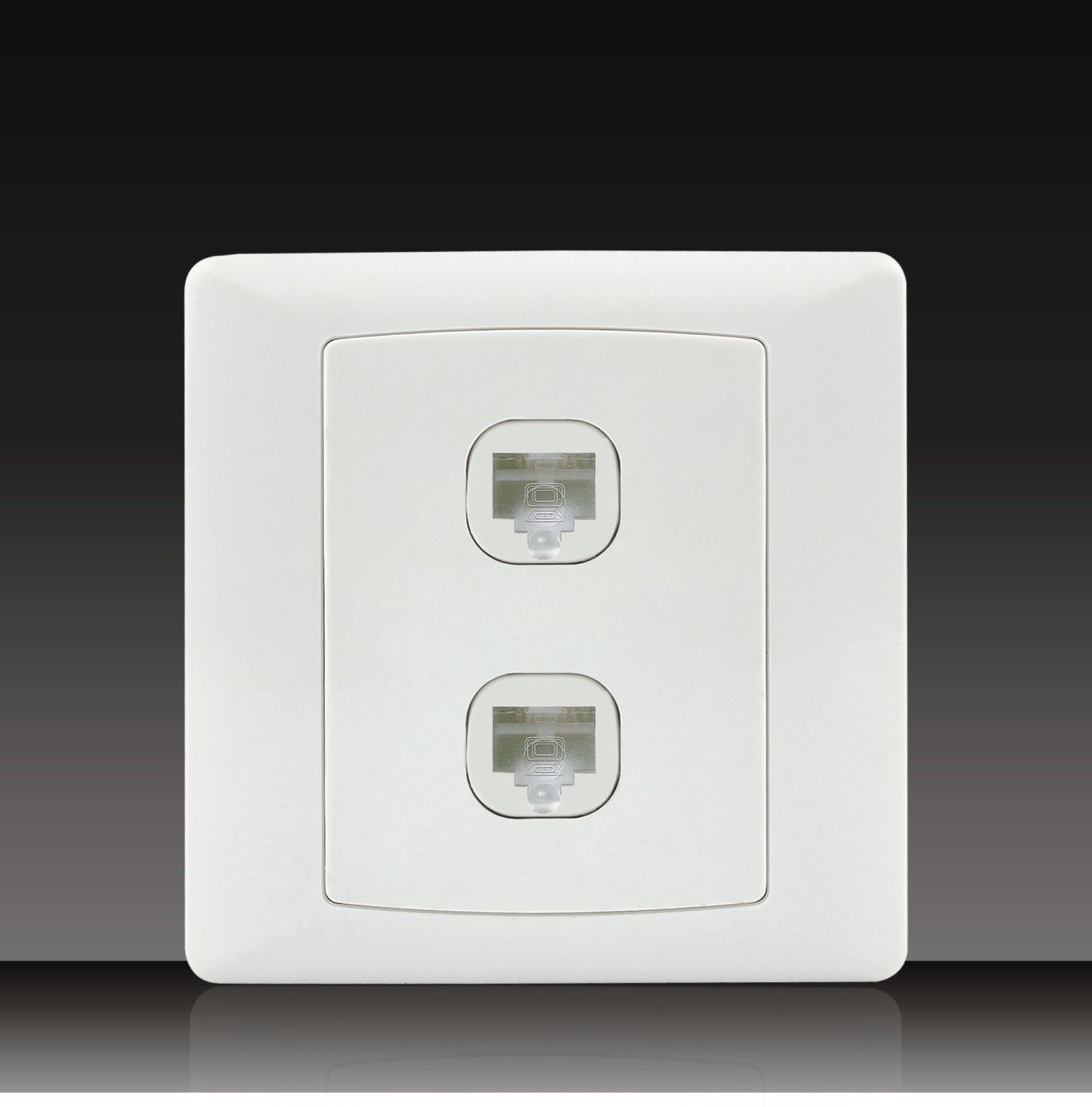 2, 4, 6 Core 2 Gang Telephone Socket (S202DH/2)