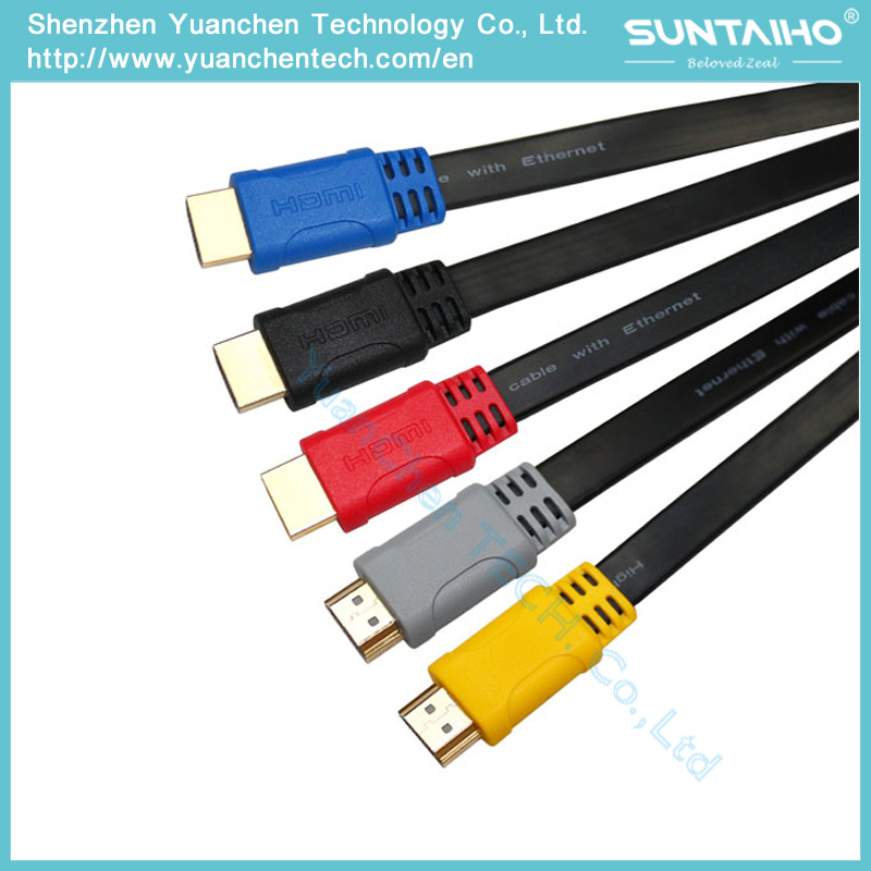 Flat High Speed Male to Male HDMI Cable with Ethernet