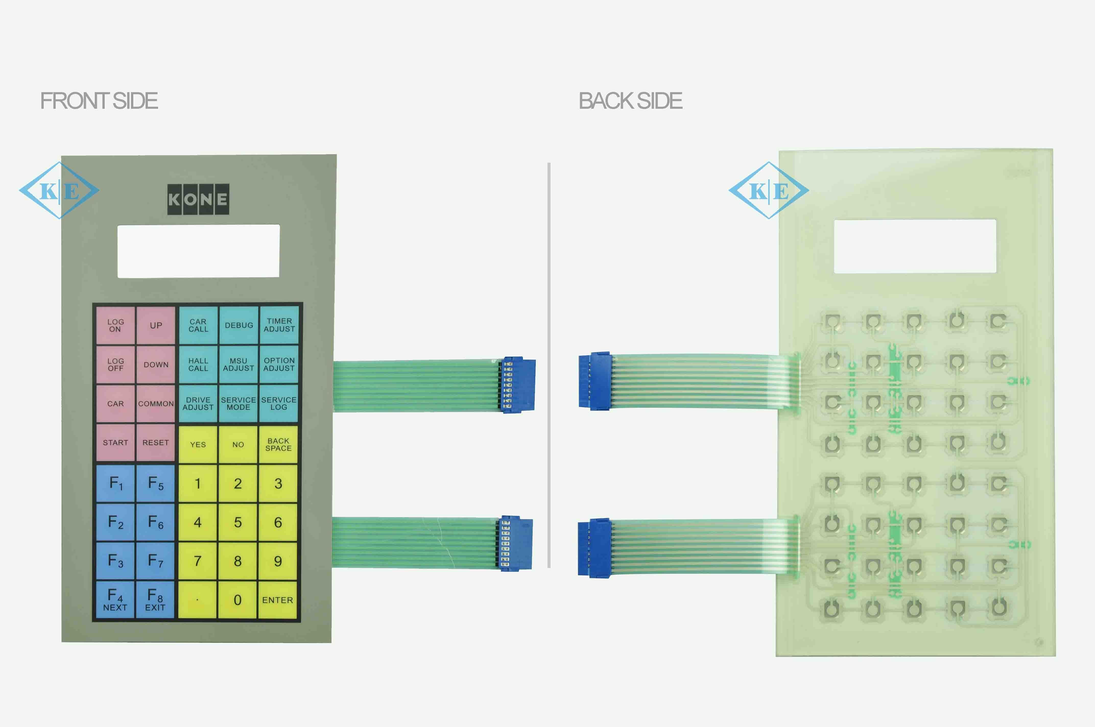 Metal Dome Pet Circuit Membrane Switch with Berg Connector