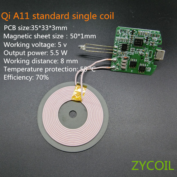 Wireless Charger Coil 5.38 Uh Receiver Coil