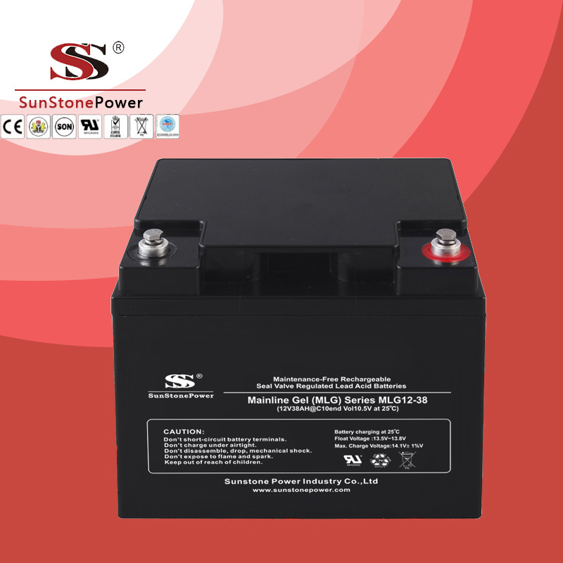 Rechargeable Battery Gel Battery 12V38ah Solar Battery Deep Cycle Battery
