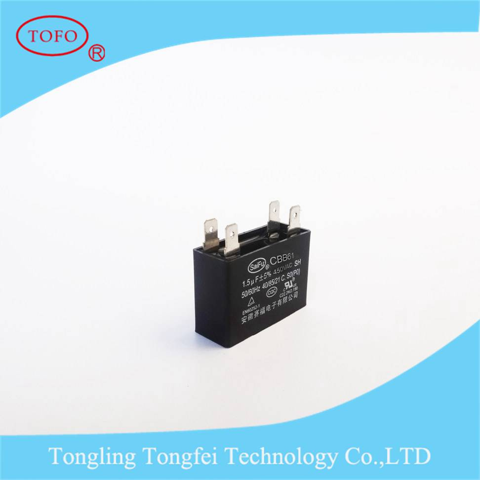 Cbb61 Metallized Polypropylene Film Capacitor for AC