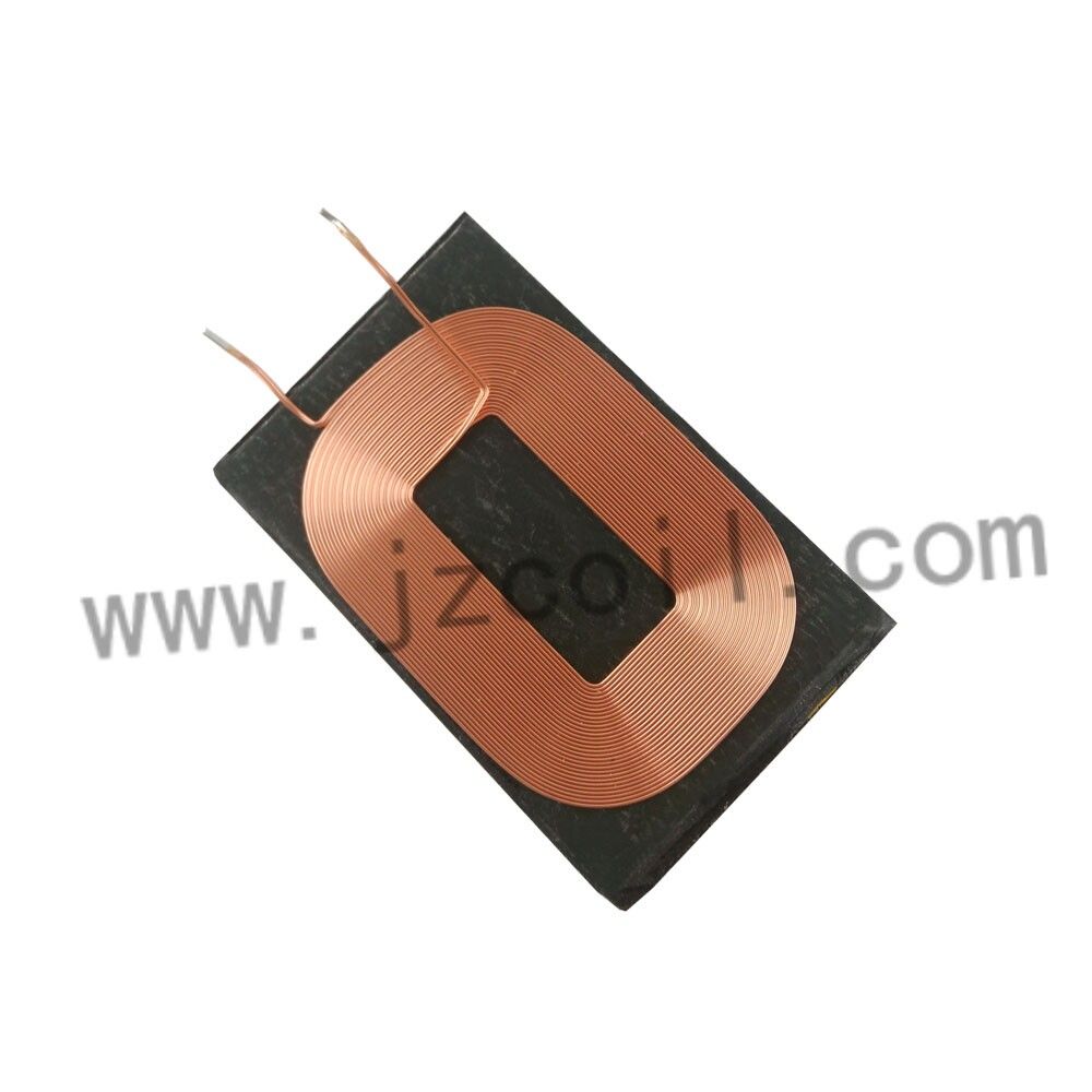 wireless charger RX coil with soft ferrite