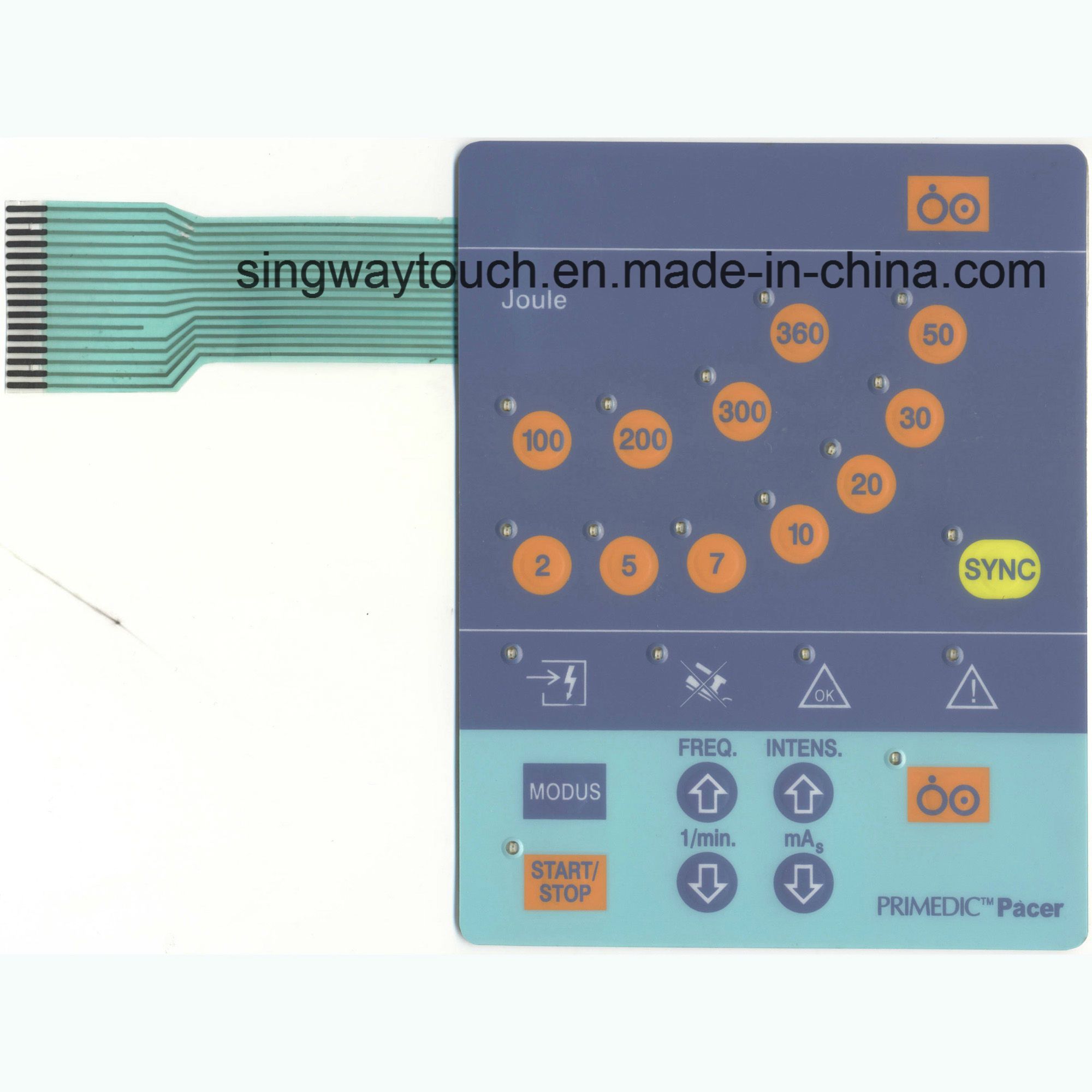 LEDs Membrane Switch Control Keypad Keyboard with Tactile Dome Emboss
