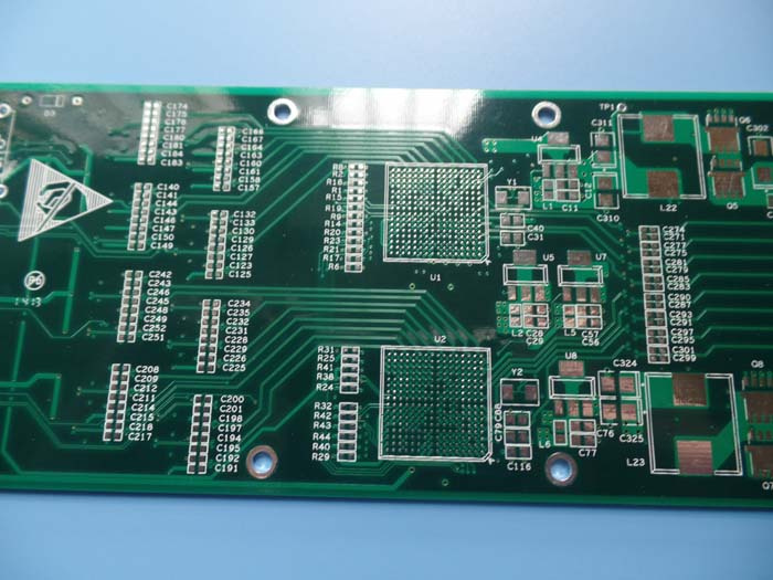 Electroplate Edge Connector PCB Circuit Board 4 Layer Green Soldermask