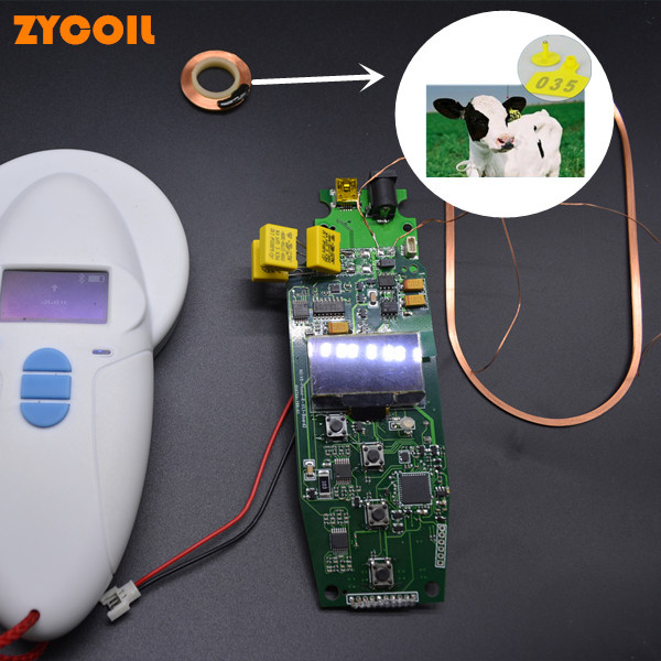 Long Reading Distance Animal RFID Ear Tag Inductive Coil