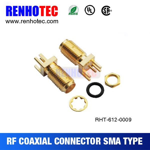 Extra Long Female Straight SMA PCB Edge Mount Connector