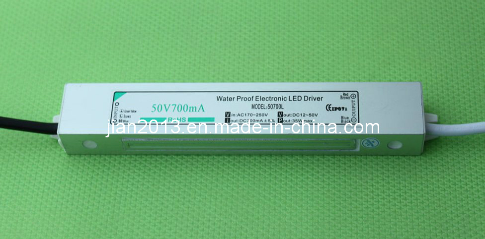 DC12-50V DC35W IP67 Waterproof LED Strip Power Supply