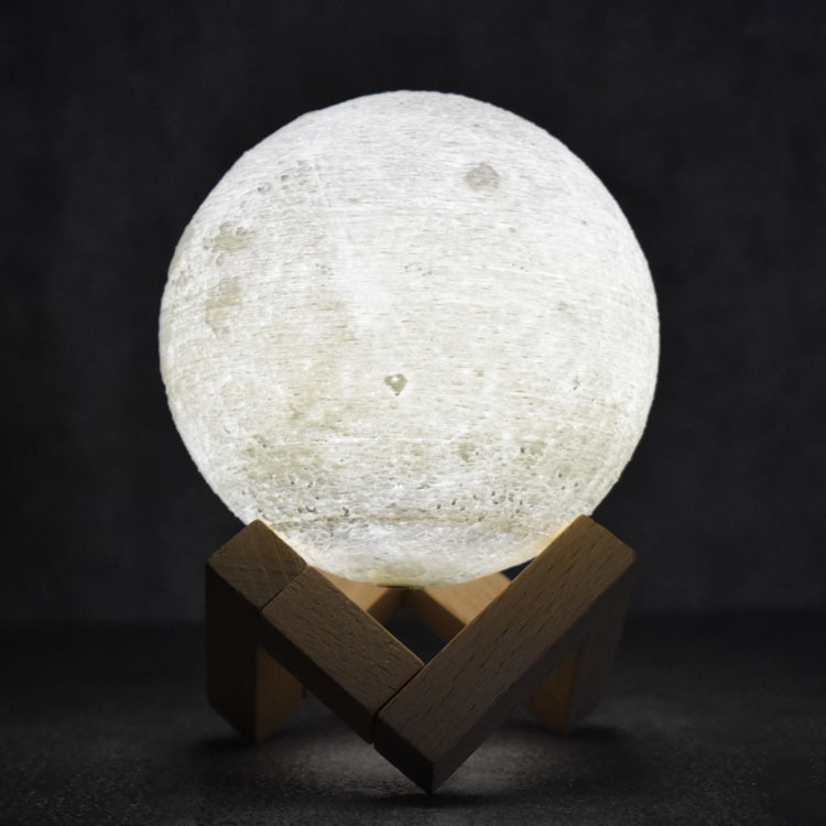 3D Print LED Moon Light Touch Switch Bedroom Night Lamp
