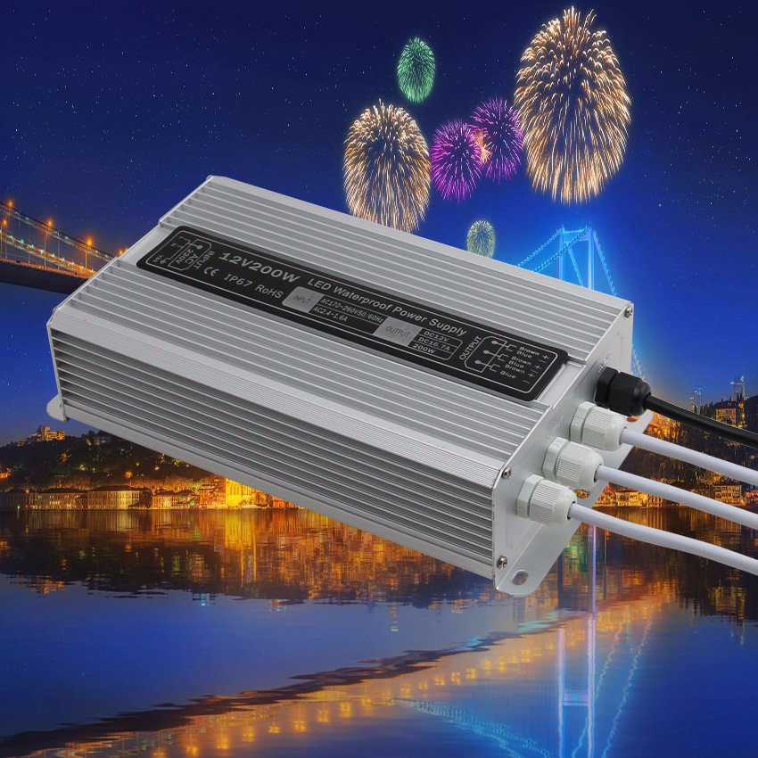 12V 16A Waterproof LED Power Supply with Ce RoHS Htl-Series