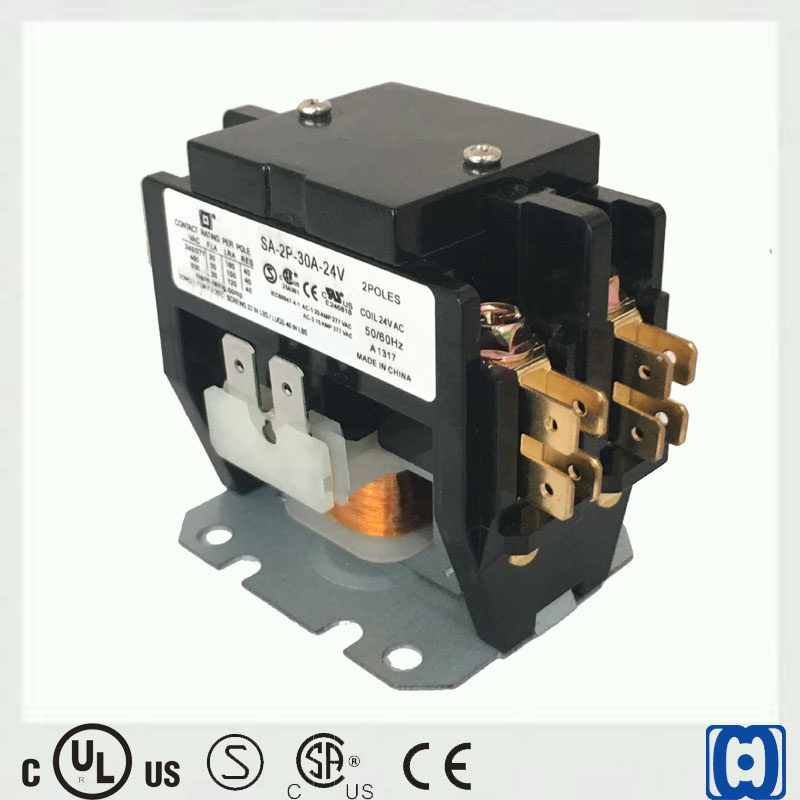 China Made AC Air-Con Voltage Coil 2p 20A 24V Contactor with UL Certification