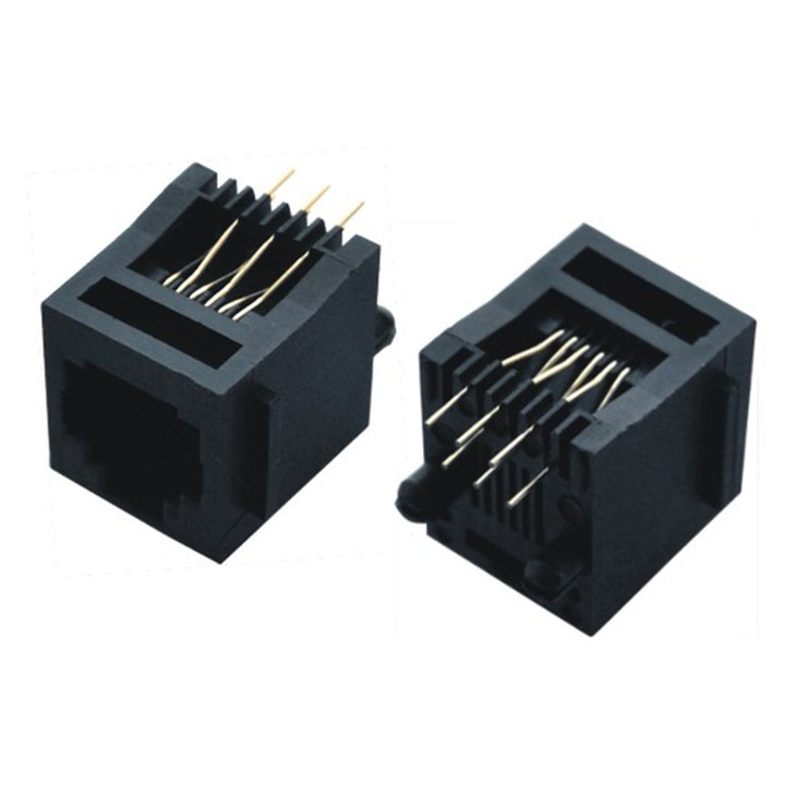 Rj11 Rj12 6p6c Telephone Socket Right Angle 623PCB-6p6c Connector