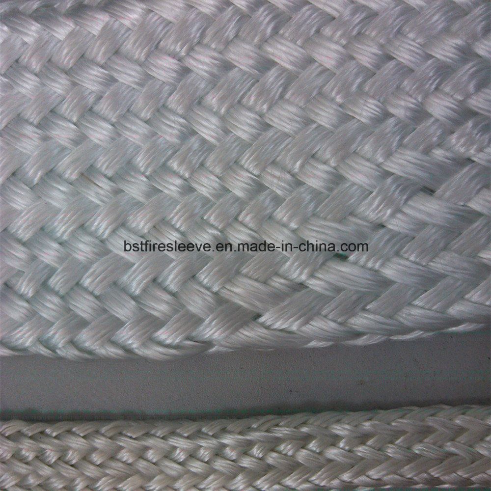 Thermal Protection Heat Resistant Textured E Glass Braided Sleeving