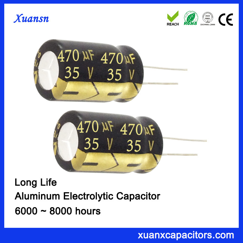 470UF 35V Radial Electrolytic Capacitor for Power Supply