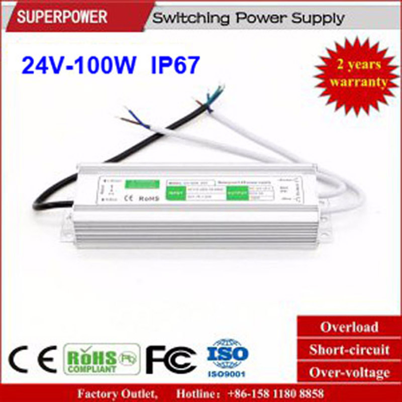 LED Driver Constant Voltage 24V 100W LED Waterproof Switching Power Supply IP67