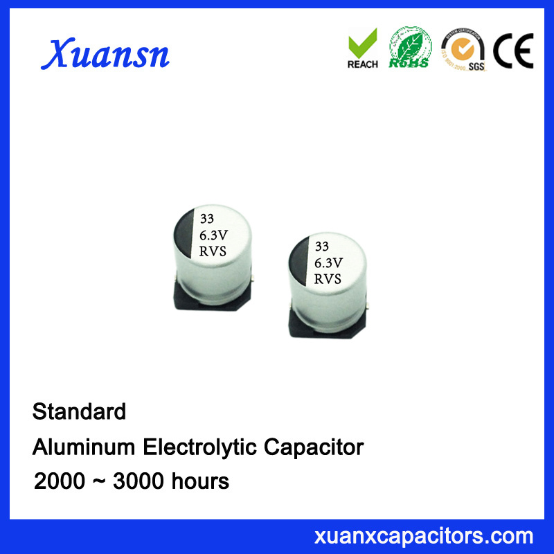 33UF 6.3V 85º C 2000hours General SMD Capacitor