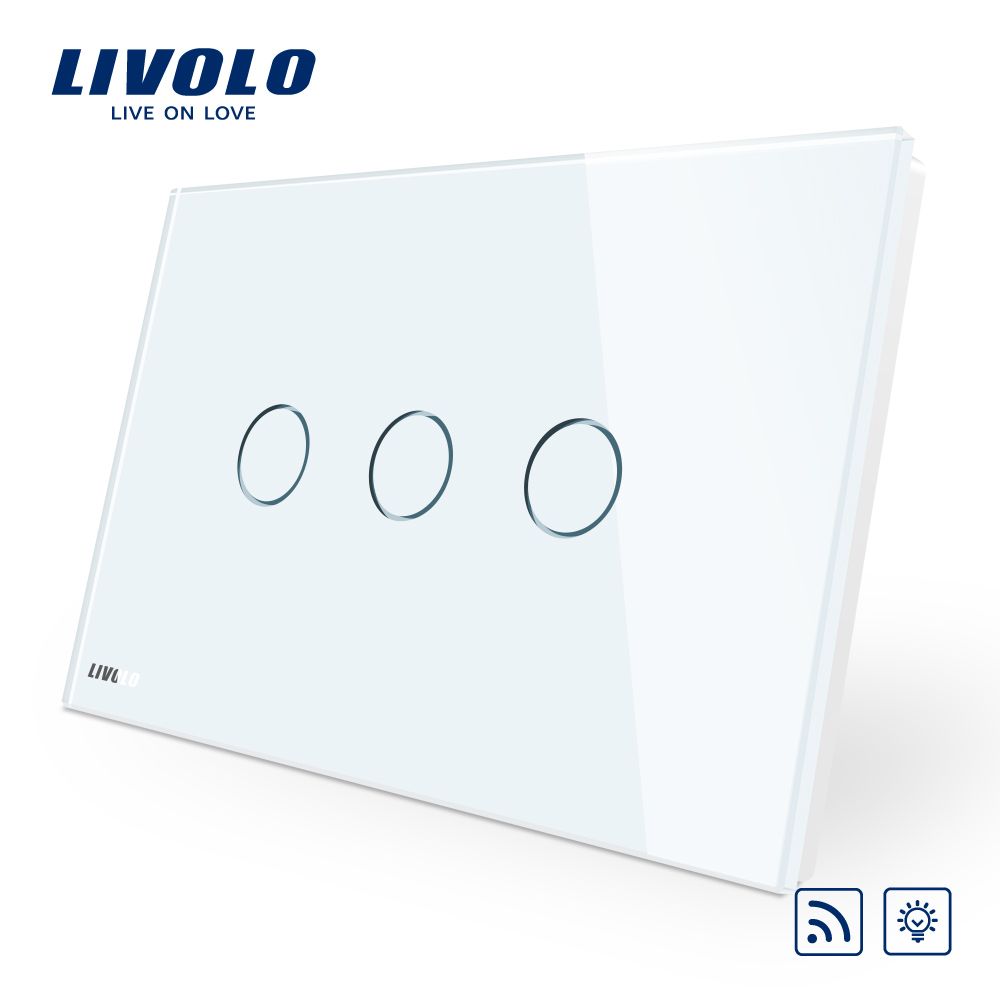 Livolo Glass Panel Touch Screen Dimmer&Remote Wall Switch Vl-C903dr-11