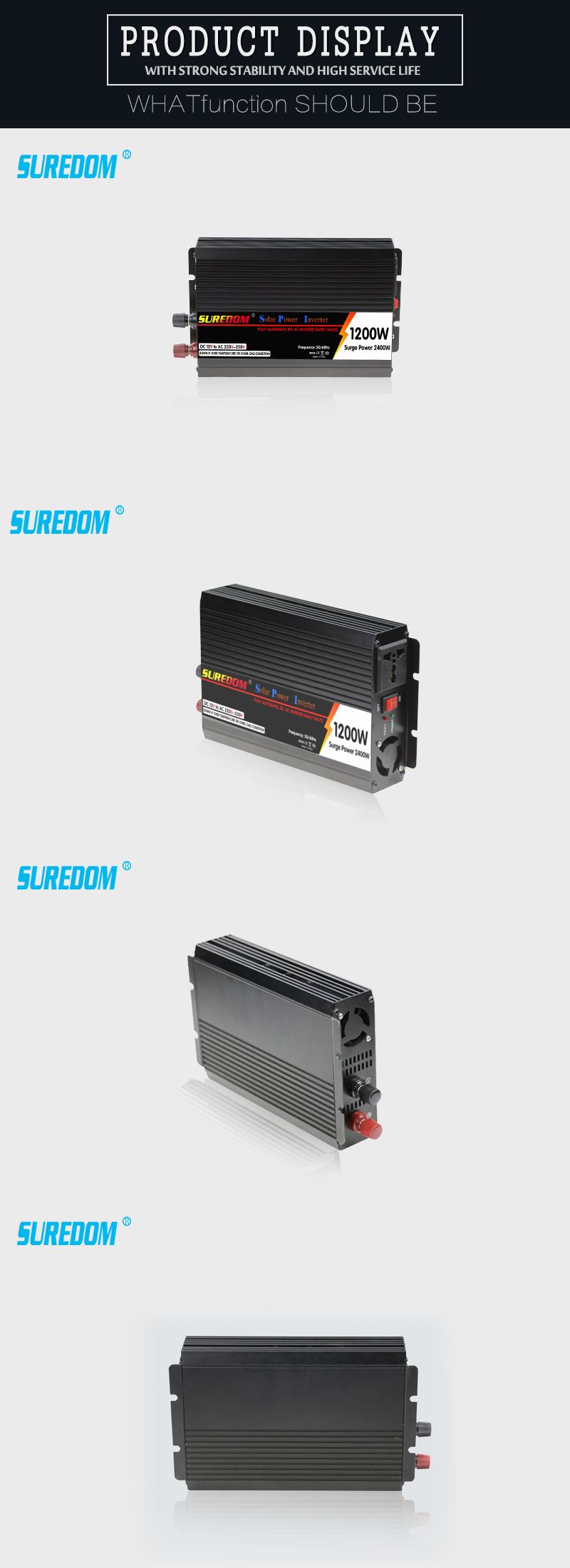 1200W High Frequency Power Inverter DC to AC