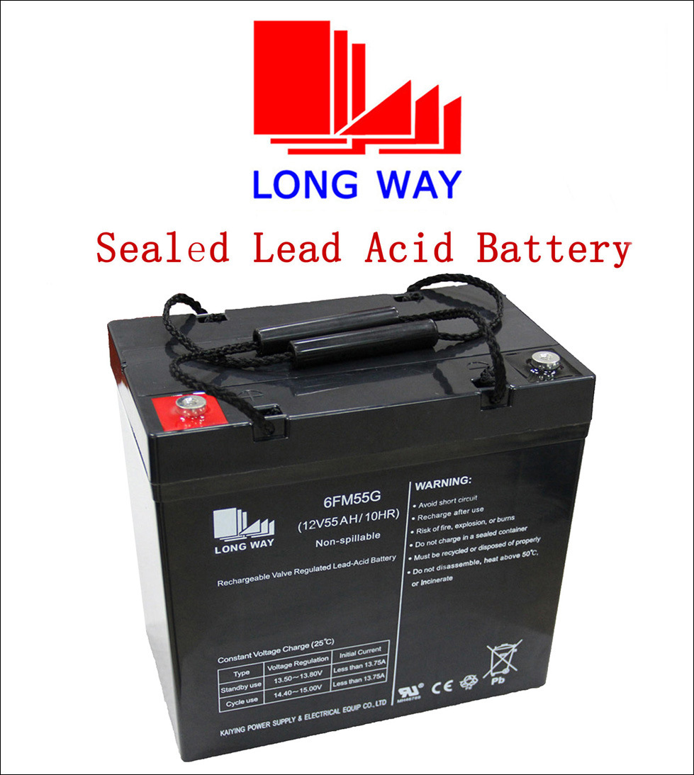 (12V55AH/10HR) Sealed Rechargeable SLA Lead-Acid Battery
