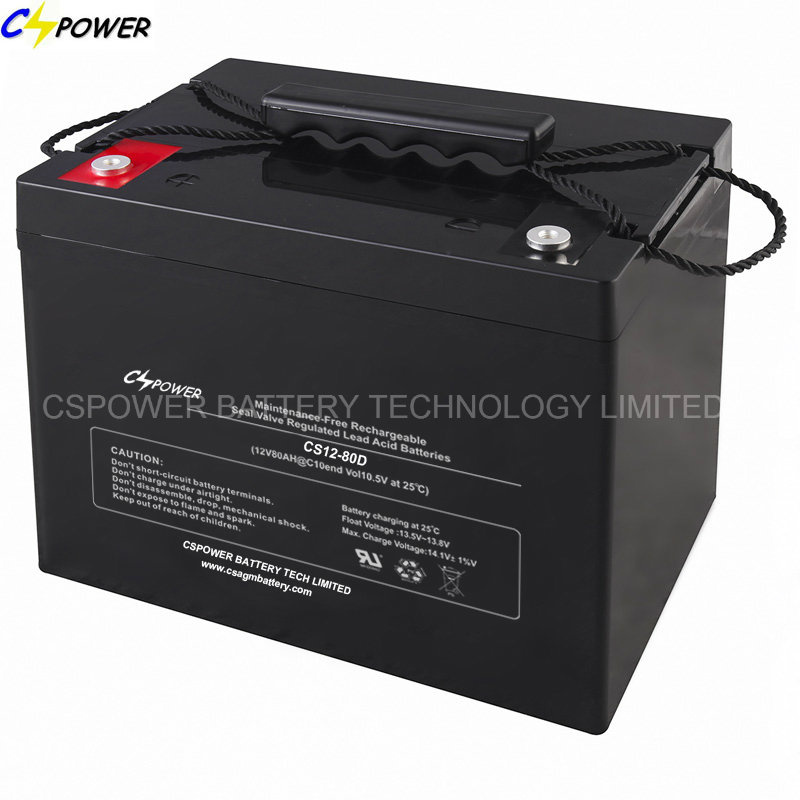 Ce Approved SMF Battery 12V80ah for UPS Solar Use CS12-80d