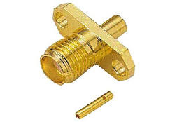 SMA Female Flange Mount Soldering for Semi Rigid Rg174 Cable