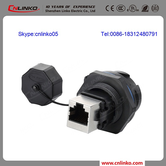 Cat5e Standard RJ45 Panel Mounting Connector with Sealing Gasket