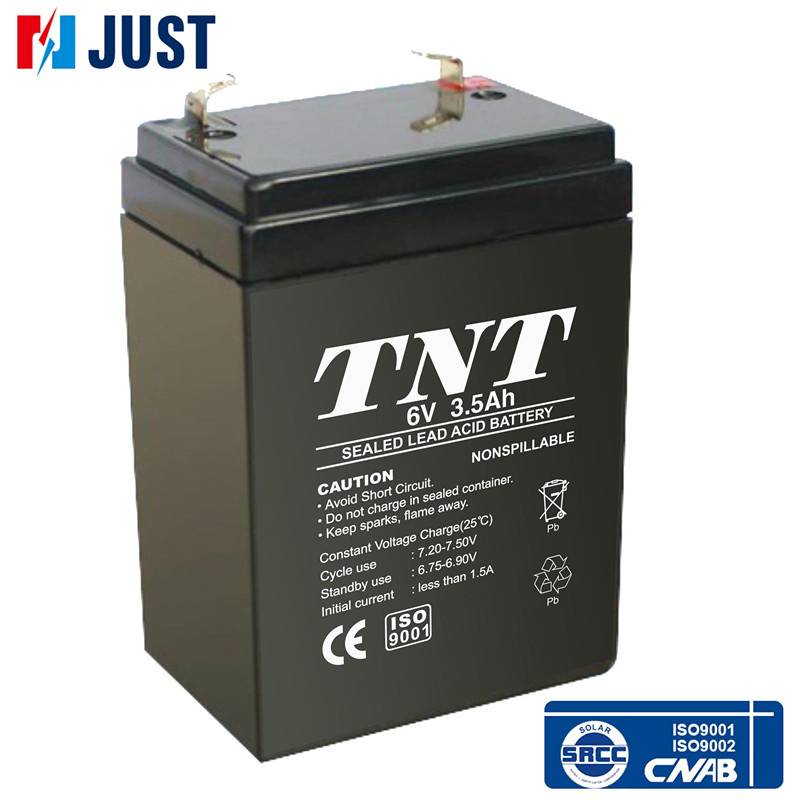 6V 3.5ah AGM Valve Regulated Sealed Lead-Acid Battery